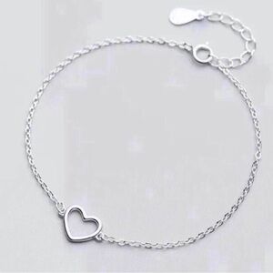 Sterling Silver Heart Chain Bracelet